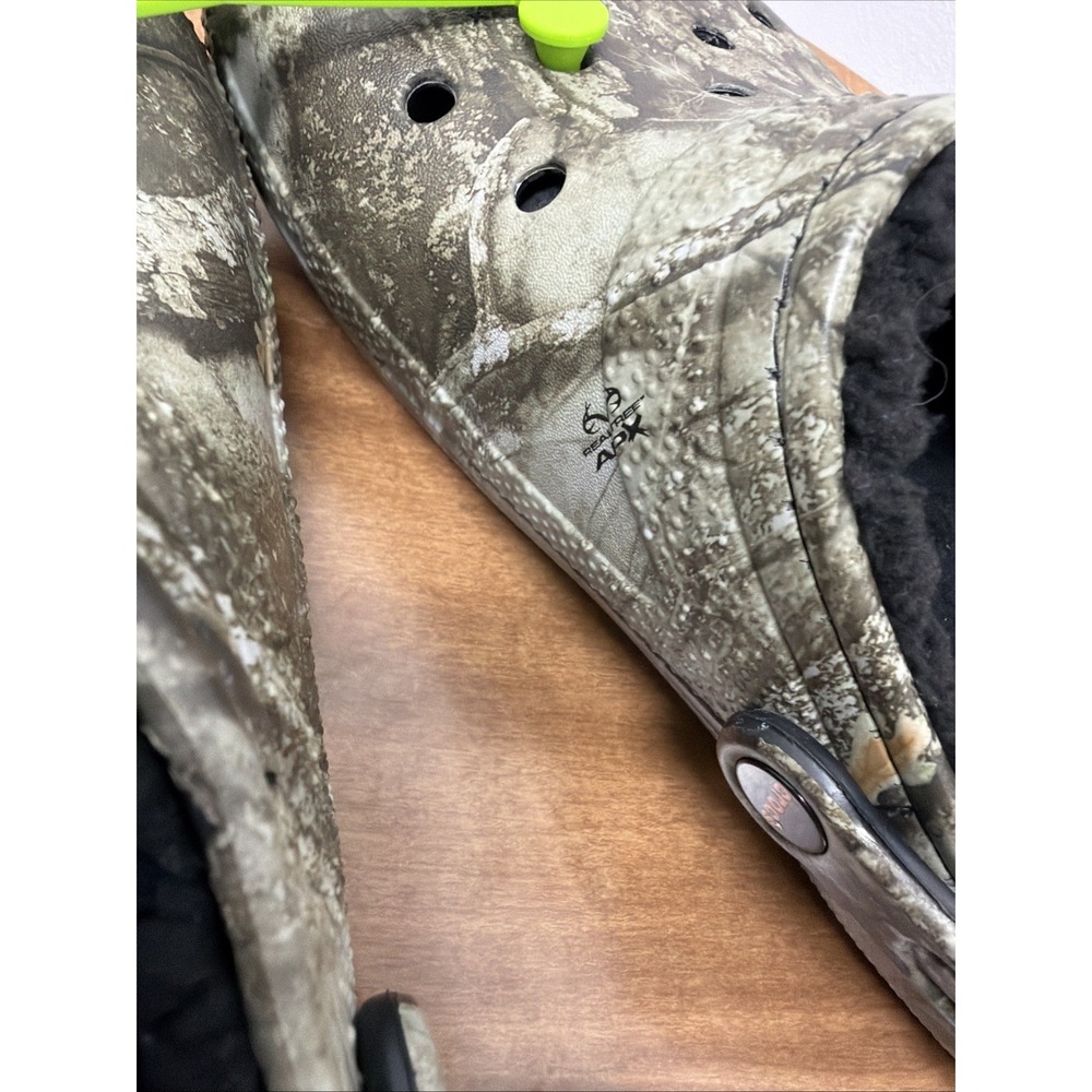 Crocs Realtree APX Lined Classic Camo Clog Men 9 Women 11 Camouflage New Green - Picture 9 of 10